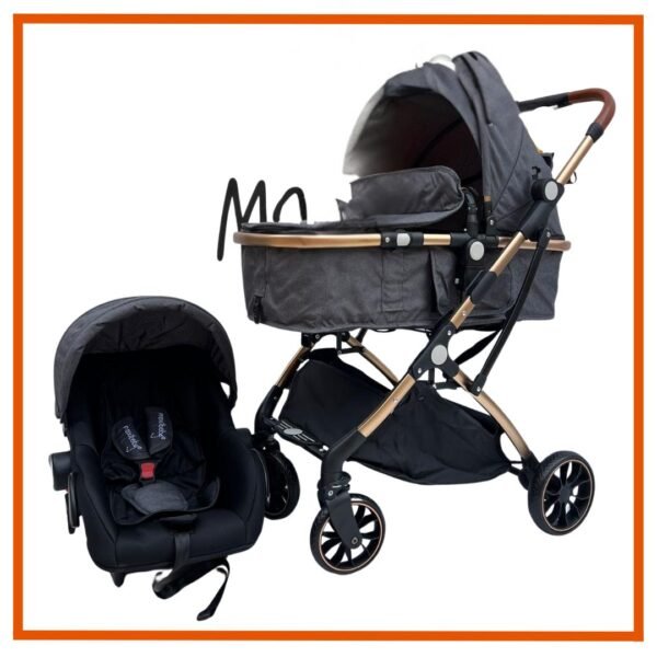 Coche Moisés Small Rosa con  Portabebe - Imagen 3