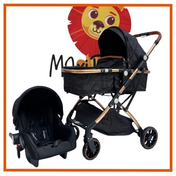 Coche Moisés Small Negro con  Portabebe