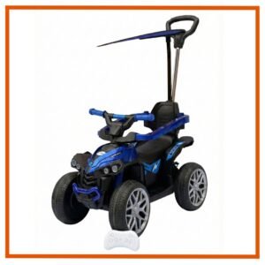 Cuatrimoto de bateria con guia Maxibaby negro con azul