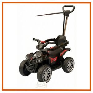 Cuatrimoto de bateria con guia Maxibaby negro con rojo