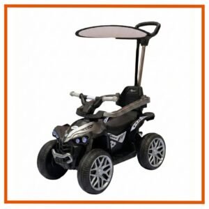 Cuatrimoto de bateria con guia Maxibaby negro con plateado